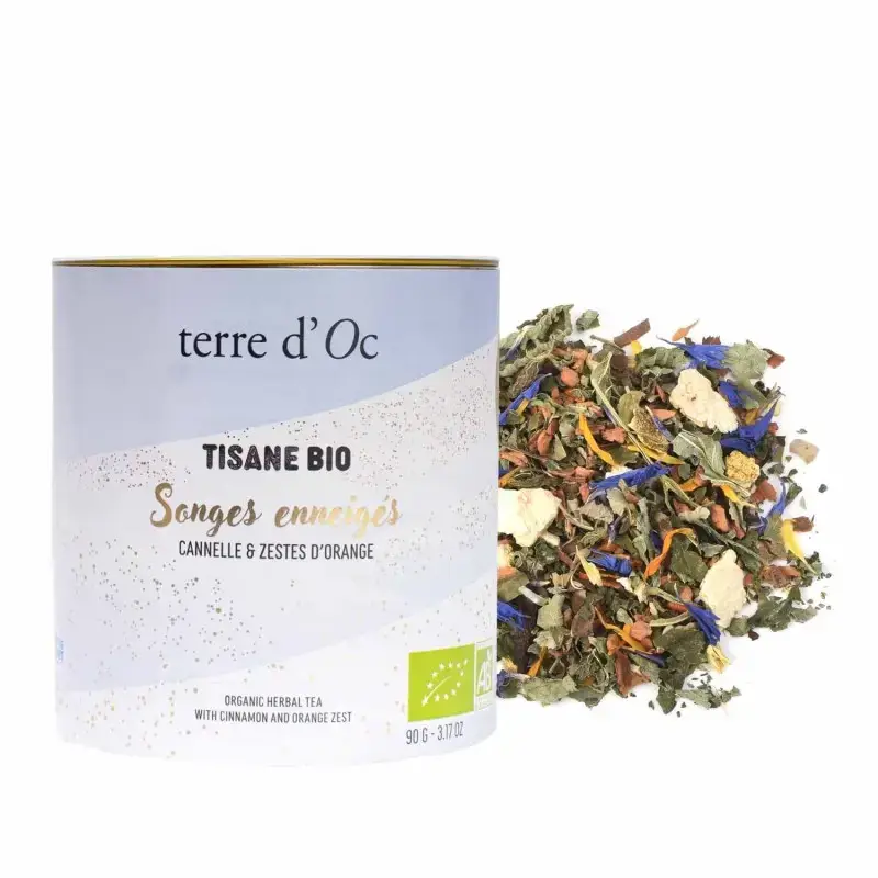 Tisane bio Songes enneigés - cannelle & zestes d'orange.